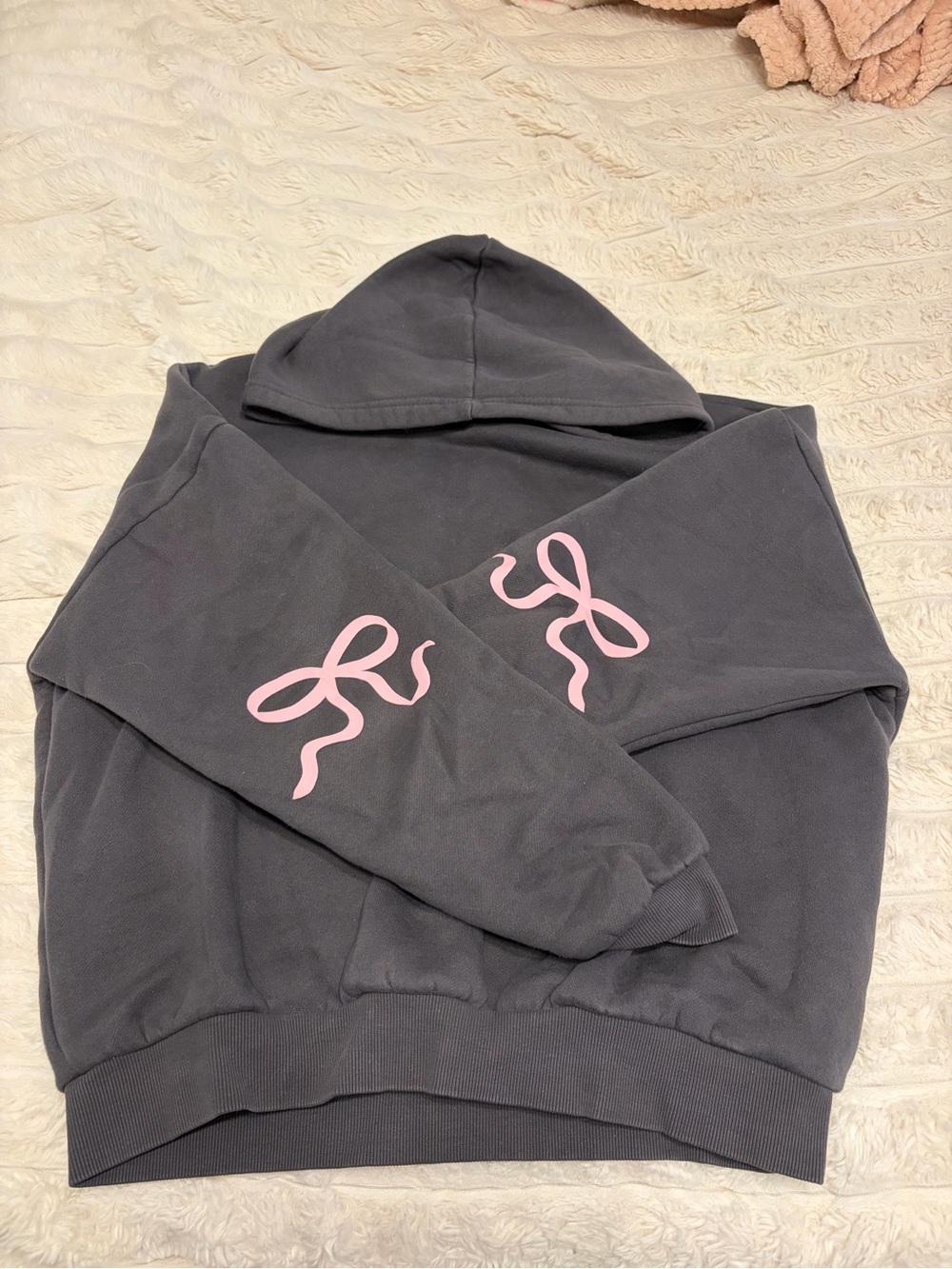 Edikted Charcoal Gray Hoodie with Black Interior Lining